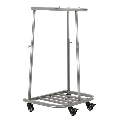 4-Wheel Trash Bag Holder, Outdoor Metal Leaf Bag Holder Stand, Garbage Bag Frame Holder, Mobile Trash Bag Holder, Adjustable Lift, Hand Welded Metal Stainless Steel Bag Support Column Frame