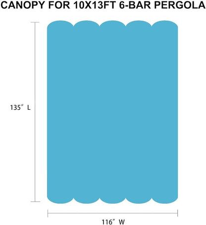 Pergola Shade Cover Replacement Canopy Top Compatible - Image 3