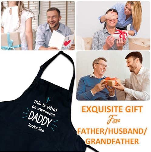 Funny Aprons For Men, Father's Fathers Day Kitchen Gifts For Dad Father Daddy - Image 5