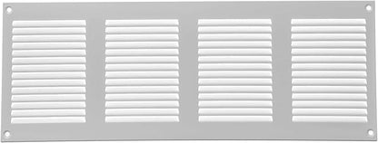 Repa Market 5-Pack Air Vent Cover 16x6 Inch (Outer Dimensions) White Galvanized Steel Louvered Grill Cover with Mesh Screen/Wall or Ceiling Vent/HVAC Register for Indoor and Outdoor Ventilation