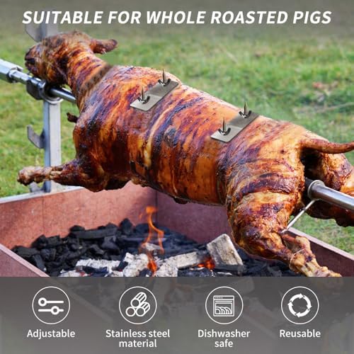 Rotisserie Fork Rectangular U-Bolt 304 Stainless Steel 2pcs - Image 2