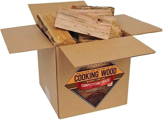 Smoak Firewood Cooking Wood Mini Splits - USDA Certified Kiln Dried (8in Pieces, 25-30lbs) Red Oak Pizza Oven, Grilling, Smoking Wood