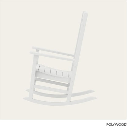 POLYWOOD Presidential Rocking Chair in White - Image 5