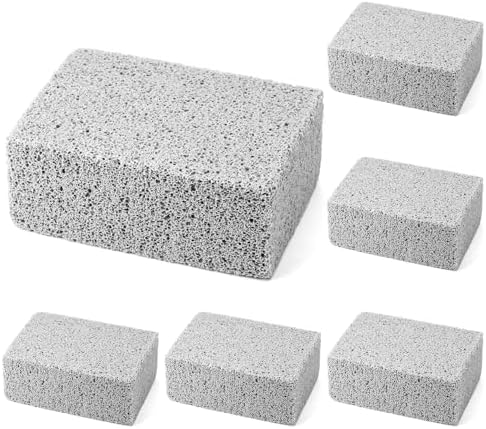 QWORK 6 Pack Heavy Duty Grill Cleaning Brick -Non Scratch Pumice Stone by QWORK