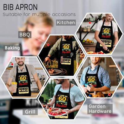 Funny Aprons for Men Birthday Gifts for Men Dad Grilling BBQ - Image 4