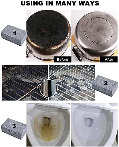 Magic Blackstone Griddle Scraper，4 Pack Gray Stone Cleaning Block Clean Brick - Image 3
