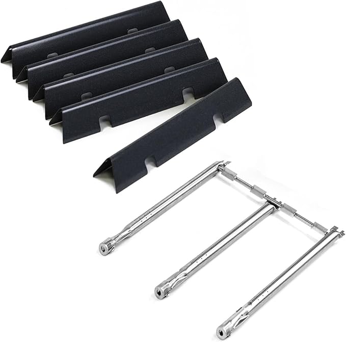 Spirit e310 Replacement Parts for Weber Spirit II E-310 E-320 E-330 S-310 S-320 S330 with Front Control, 7636 Flavorizer Bars & 69787 Grill Burner for Weber Spirit 2 Grill with GS4, Spirit II 300