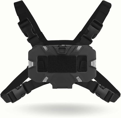 Let-Me-Be FoldPanel Chest Vest Set, Chest Rig Phone Mount for Plate Carrier Accessory Navigation Board, Outdoor Hiking Fishing Cycling Tactical Vest Wearable Phone Carrier for 4.7"-6.7" Screen