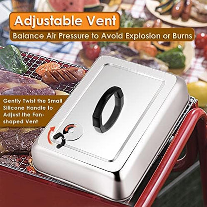 Leonyo 13x9 Inch Basting Cover for Griddle Grill, Melting Dome - Image 3