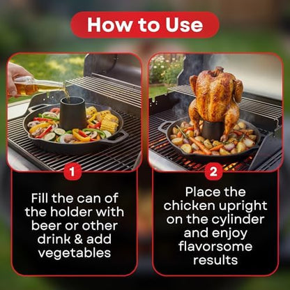 Cast Iron Vertical Chicken Roaster - Image 4