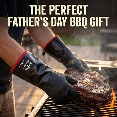 RAPICCA 700°F Heat Resistant BBQ Grill Gloves, 17 in XL - Image 3
