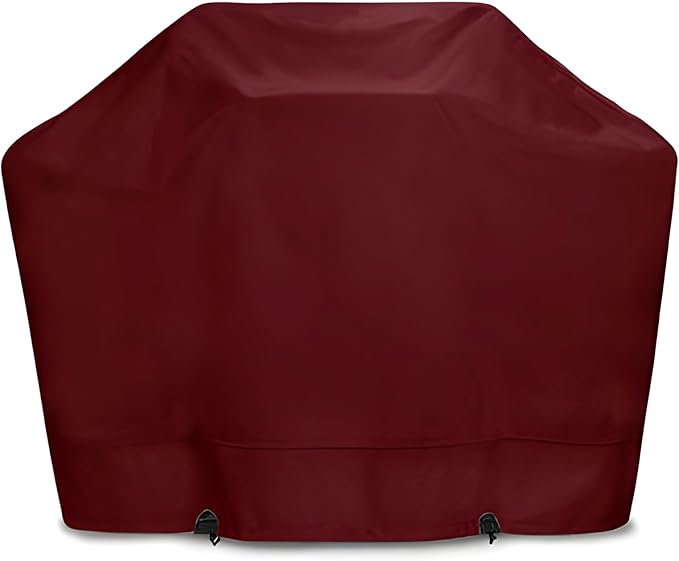Eevelle Meridian Patio BBQ Grill Cover for Outdoor Grill - Marine Grade Fabric - Durable - Waterproof Covers - All-Weather Protection Barbeque Gas Grill Cover – (48" H x 58" W x 24" D, Burgundy)