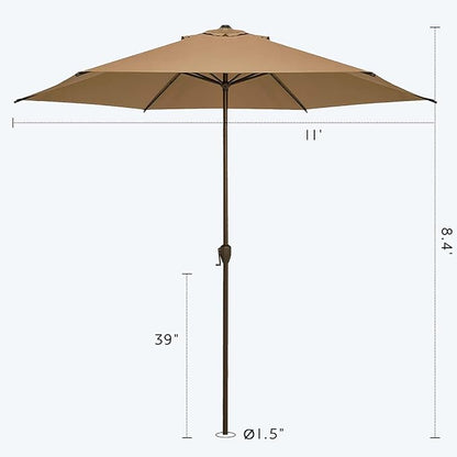 Abba Patio 11FT Outdoor Patio Umbrella Outdoor Table Umbrella - Image 5