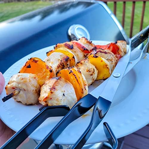 Steak Grill Tongs for Kitchen & Outdoor Cooking, 13 Inch Long Reach Pro-Grade - Image 6