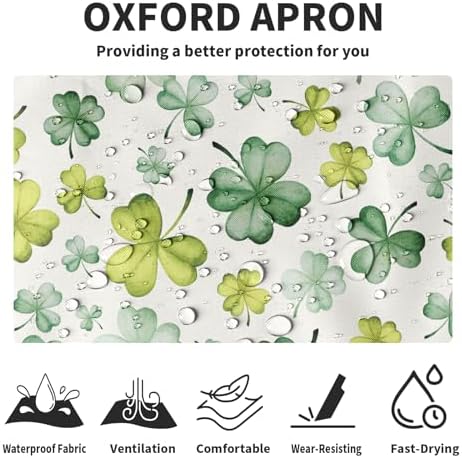 Shamrock Clover Apron St. Patrick's Day Aprons - Image 5