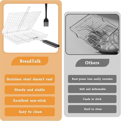 Deep BBQ Grill Basket, Lockable Grilling Basket - Image 3