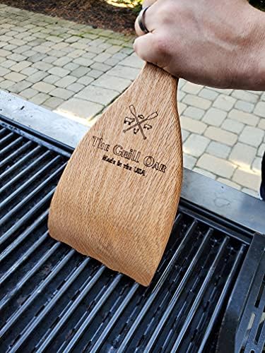 The Grill Oar - Wooden Grill Scraper and Cleaner, Made in the USA, Premium Red - Image 2