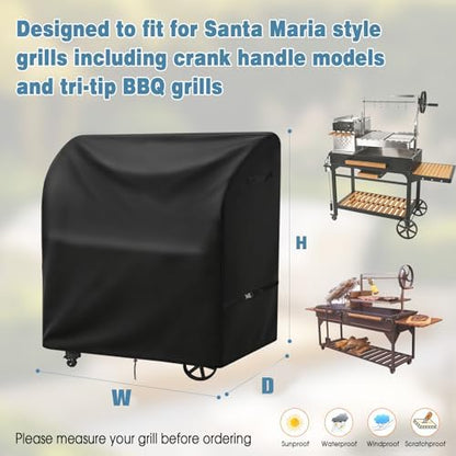 Santa Maria Grill Cover for TAGWOOD BBQ Argentine Wood Fire & Charcoal BBQ Grill - Image 2