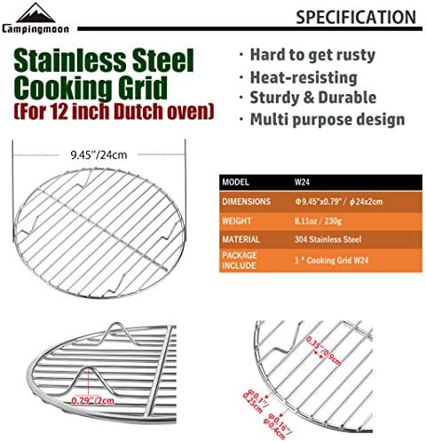 CAMPINGMOON Round Cooling Rack Roasting Rack - Image 2