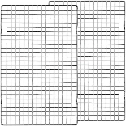 Tebery 2 Pack Heavy-Duty Wire Cooking Rack Baking Racks Fits Half Sheet Pan by Tebery