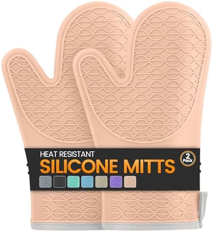 Silicone Oven Mitts, Heat Resistant 2PCS Oven Mitts by Unknown