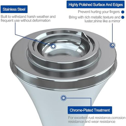 RELIANCER Floor Standing Ashtray w/Detachable Cigar Container, Stainless Steel - Image 5