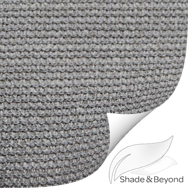 Shade&Beyond Rectangle Sun Shade Sail 16'X20' Permeable Canopy Light Grey - Image 8