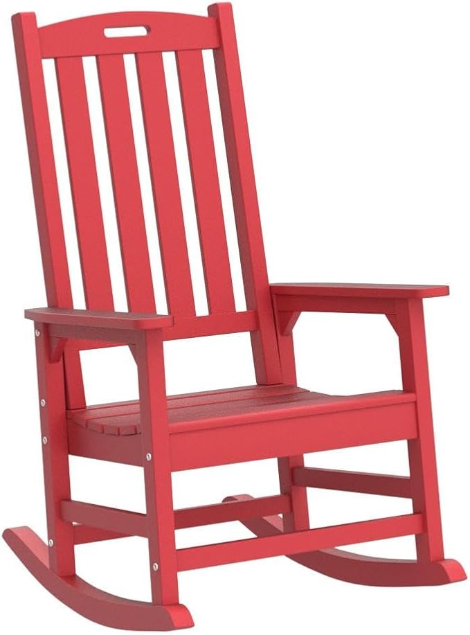 Outdoor Rocking Chairs Set of 2, Oversized Porch Rocker | Weather Resistant - Image 5