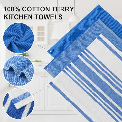 Homaxy Cotton 380 GSM Premium Kitchen Towels, 3 Pack - Image 2