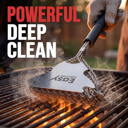 Grill Brush Bristle Free with Scraper - Image 4
