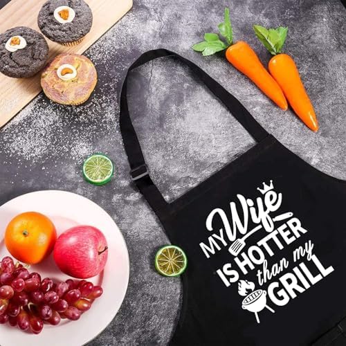 Rosoz Funny BBQ Black Chef Aprons - Image 2