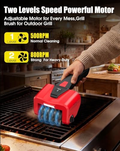 Electric Grill Brush Rechargeable High-Torque Motor Cordless BBQ Cleaner - Image 6