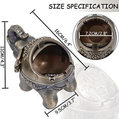 Elephant Outdoor Ashtray Metal Ashtray - Image 2