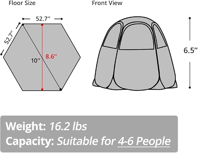 Alvantor Pop Up Screen House Tent, Instant Outdoor Gazebo - Image 2