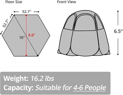 Alvantor Pop Up Screen House Tent, Instant Outdoor Gazebo - Image 2