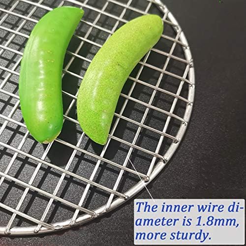 Wire Steaming Cooling and Baking Barbecue Rack Dia 8.9" Stainless Steel Cross - Image 3