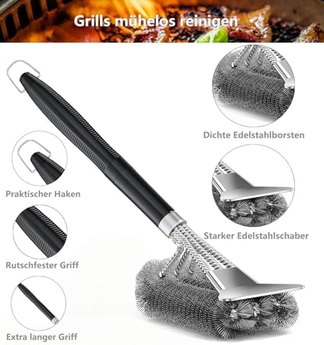 3 in 1 Barbecue Brush, Barbecue Cleaning Brush - Image 5