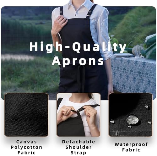 Cross Back Apron for Men Chef Pockets 4251JX - Image 3