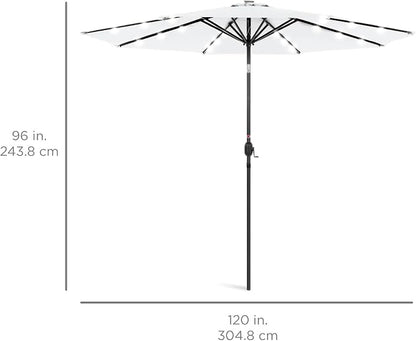 Best Choice Products 10ft Solar Polyester LED Lighted Patio Umbrella w/Tilt - Image 7