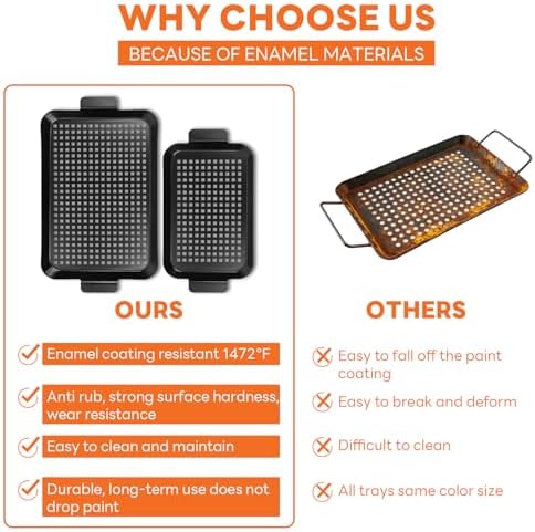 2PCS Grill pan: Grill topper for outdoor grill - Image 4