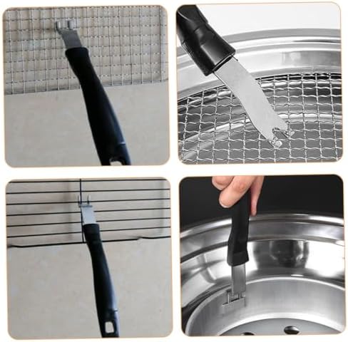 6pcs Stainless Steel BBQ Crowbar Grate Lifter Tools Heat-Resistant Grill Plate - Image 3