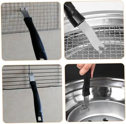 6pcs Stainless Steel BBQ Crowbar Grate Lifter Tools Heat-Resistant Grill Plate - Image 3