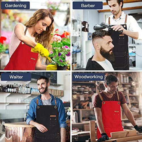 Genixart Chef Apron Men Women, Kitchen Aprons Cooking, BBQ - Image 5