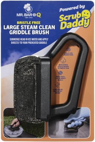 Mr. Bar-B-Q Bristle Free Steam Clean Griddle Brush Powered by Scrub Daddy by MrBar-B-Q