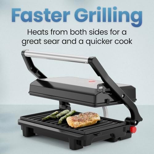 Chefman Panini Press, Indoor Grill and Gourmet Sandwich Maker, Nonstick Plates - Image 2