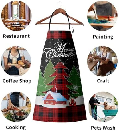 Merry Christmas Apron Xmas Trees Aprons - Image 3