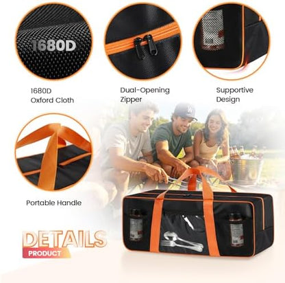 Grill Tool Storage Bag for Outdoor Barbecue, 24 in, Mesh Bag - Image 3