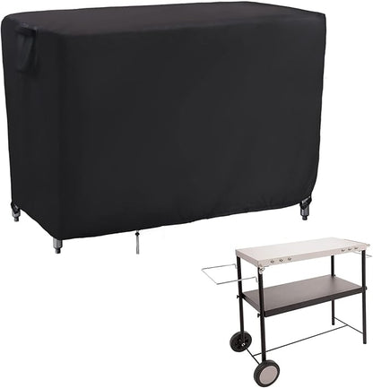 Kingling Outdoor Prep Table Cover for Cart Table, 52 inch Stainless Steel Metal Table Covers Waterproof Protection for Patio Prep Grill Tables - 52''L x 24''W x 35''H