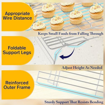 3 Tier Stackable Cooling Rack for Batch Cooling, 15.8"x 10" - Image 3