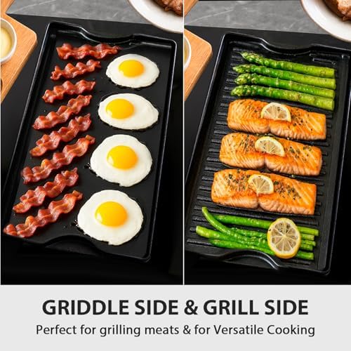 Utheer 19.5x10.5 Reversible Cast Iron Griddle - Image 3